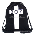 custom eco-friendly school sport backpack cotton drawstring bag